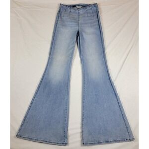 American Eagle Luxe Stretch Flare Jeans Light Wash High Rise Pull On S L555TLN